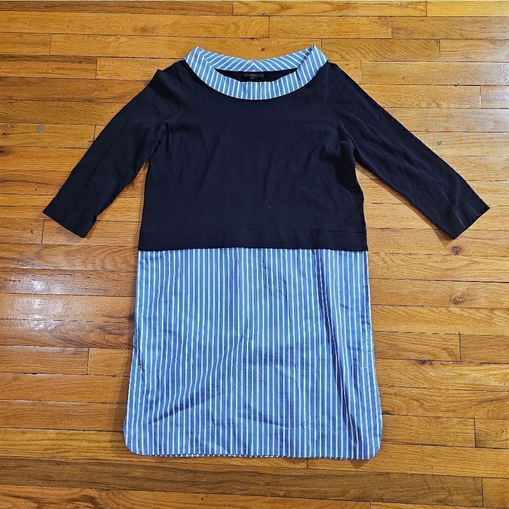 COS Blue Tunic Collared Sweater Shirt Dress Small